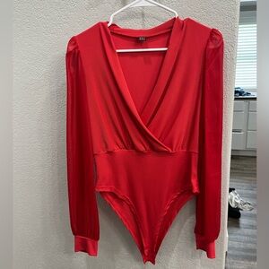 Red bodysuit from Shein